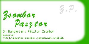 zsombor pasztor business card